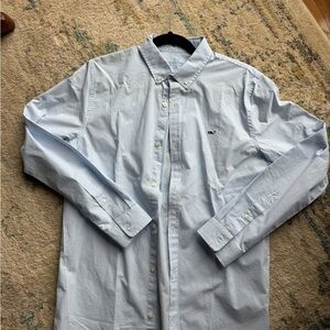 Men's Light Blue Striped Shirt